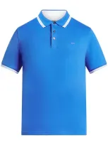 Michael Kors Greenwich Cotton Polo Shirt In Blue