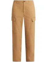 Michael Kors Brushed Sateen Slim Fit Cargo Pants In Neutrals