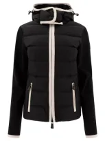 Moncler Grenoble Down Jacket With Contrasting Details In Black