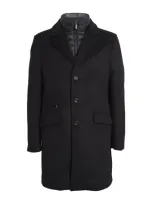 Moorer Wool-cashmere Layered Harris-le Coat In Navy