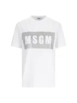 Msgm Logo T-shirt In White