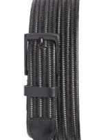 Nordstrom Diego Woven Leather Stretch Belt In Black