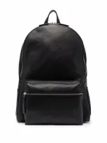 Orciani Logo Zipped Backpack In Black