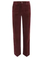 Paige Corduroy Trousers In Burgundy