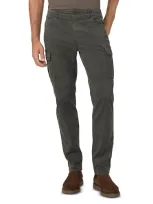 Paige Ronin Tapered Sateen Cargo Pants In Shaded Glen