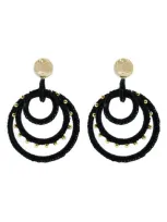 Panacea Orbital Drop Earrings In Black