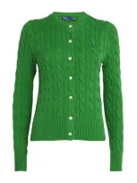 Polo Ralph Lauren Cotton Cable-knit Cardigan In Green