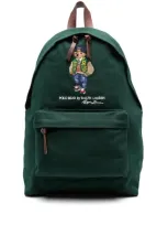 Polo Ralph Lauren Cotton Canvas Polo Bear Backpack In Green