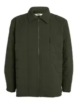 Rains Quilted Zip-up Jacket In Green