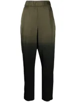 Raquel Allegra Fez Gradient-effect Trousers In Green