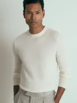 Reiss White Atelier Cashmere Crew-neck Jumper