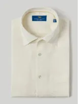 Robert Talbott Morgan Short Sleeve Linen Shirt In White