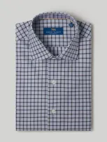 Robert Talbott Reynolds Twill Check Dress Shirt In Blue Plaid