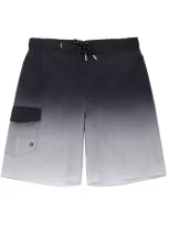 Rokka&rolla Quick-dry Swim Trunks With Elastic Waist In Black