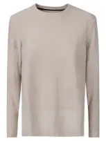 Rrd - Roberto Ricci Design Velvet Vent Round Wom Knit In Gray