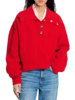 Sandro Doug Sweater In Red