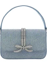 Self-portrait Baguette Handbag In Blue