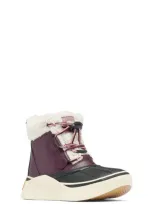 Sorel Kids' Out N About Iv Chillz Waterproof Duck Boot In Epic Plum/black