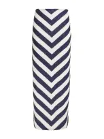 Staud St. Tropez On The Horizon Maxi Skirt In Blue