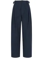 Studio Tomboy Cotton Chino Trousers In Blue