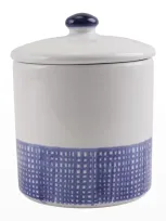 Vietri Santorini Geo Medium Canister In Blue