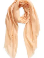 Vince Lightweight Cashmere Scarf In Cantaloupe