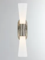 Visual Comfort Signature Utopia Large Double Bath Sconce By Kelly Wearstler In Polished Nickel