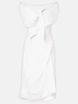 Vivienne Westwood Bridal Bow-detail Midi Dress In White