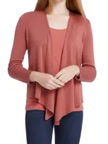 Nic And Zoe Nic+zoe Petites Four-way Cardigan In Terracotta