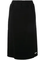 Msgm Elasticated Waist Pencil Skirt In Black