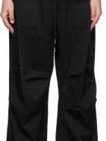 Dion Lee Cotton Twill Parachute Cargo Pants In Black