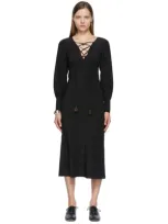 Maiden Name Ssense Exclusive Black Silk Alix Dress